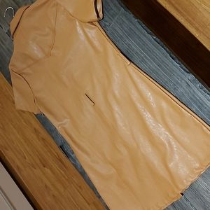 Lulus camel color leather dress size small